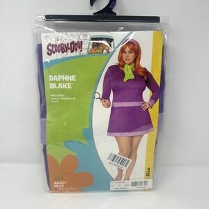 NEW Spirit Scooby-Doo Daphne Adult Plus Costume 2X Dress, Scarf, Headband